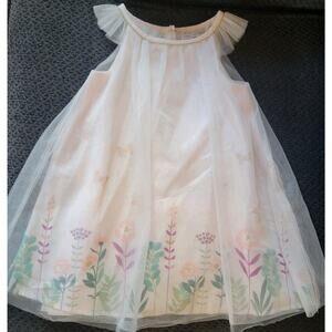 Catherine Malandrino Easter Spring Dress Sz. 3T Layered Floral Butterflies